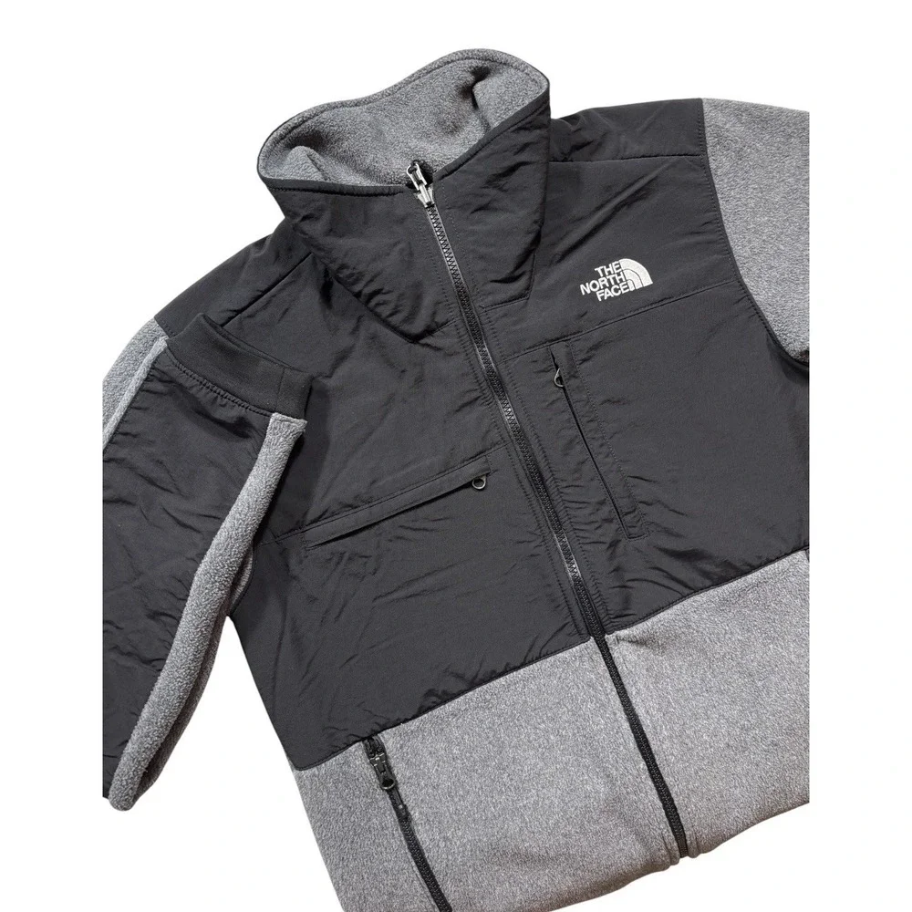 The North Face Men's Denali Fleece Jacket Polartec Sz Small BLK & Gray -2174